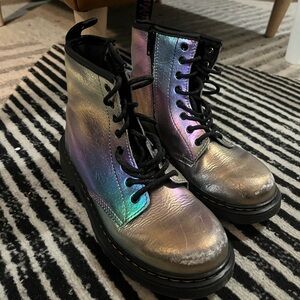 Doc Marten kids Iridescent Lace-Up and zip Boots
